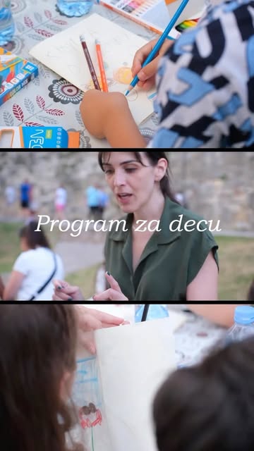 Prizori iz programa za decu: crtanje, razgovor i pravljenje knjige